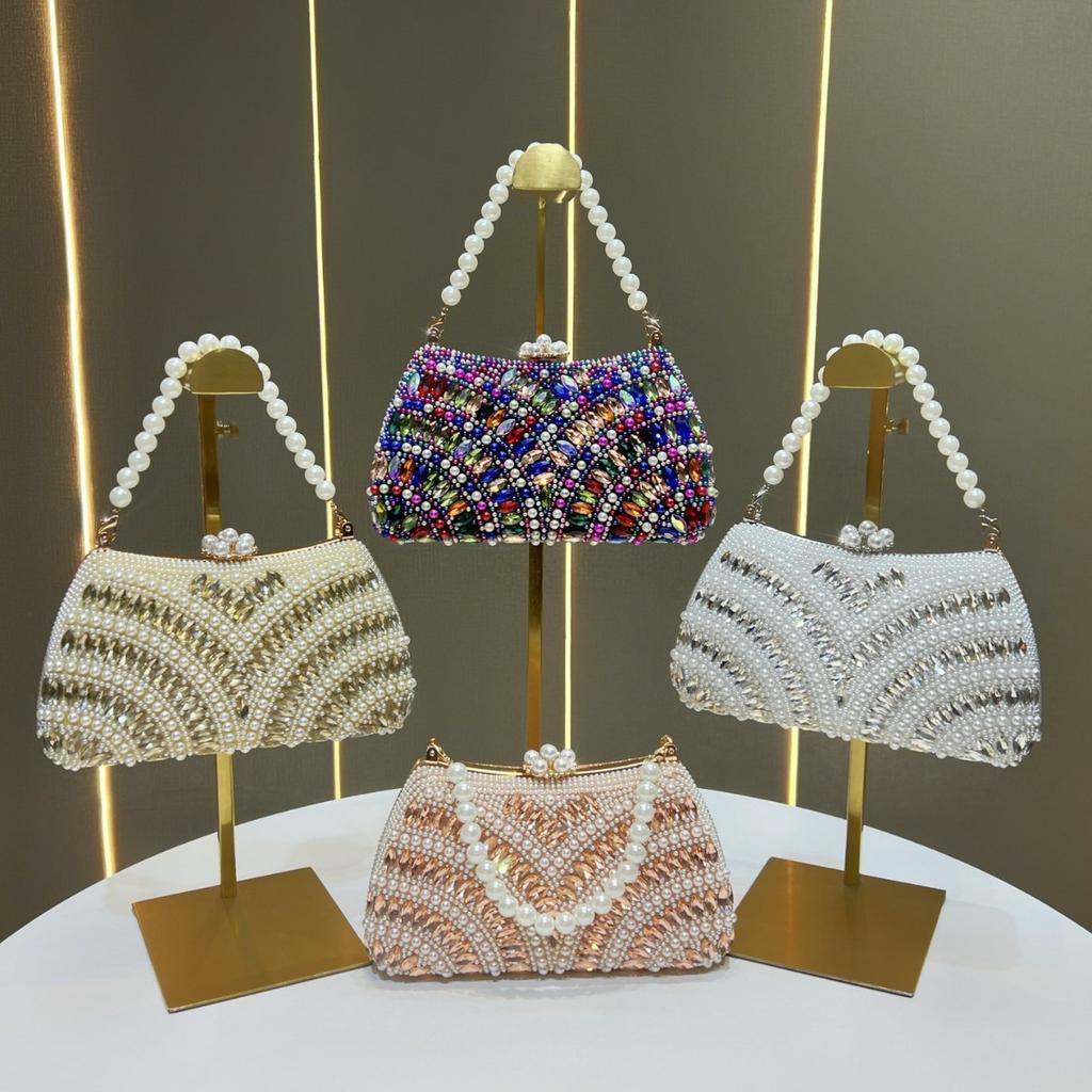 High-end Charm Beaded Handbag Clutch Handbag for Ladies Exquisite Evening Bag Women's Bag