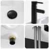 Wall Mounted Washbasin Vanity Black 39 X 41 X 62.5 Cm