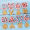 Charming Christmas Baking Accessories Christmas Cookie Stamps Christmas Cookie Cutter Set with 3d Mini for Baking for Holiday