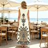 A-Line Maxi Dress,Sleeveless Paisley Pattern,Relaxed Fit Soft Fabric,Elegant Design for Daily Casual,Parties & Travel Photos,Versatile Fashion