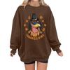 Women's Fashion Casual Long Sleeve Thanksgiving Printed Sweatshirt Top