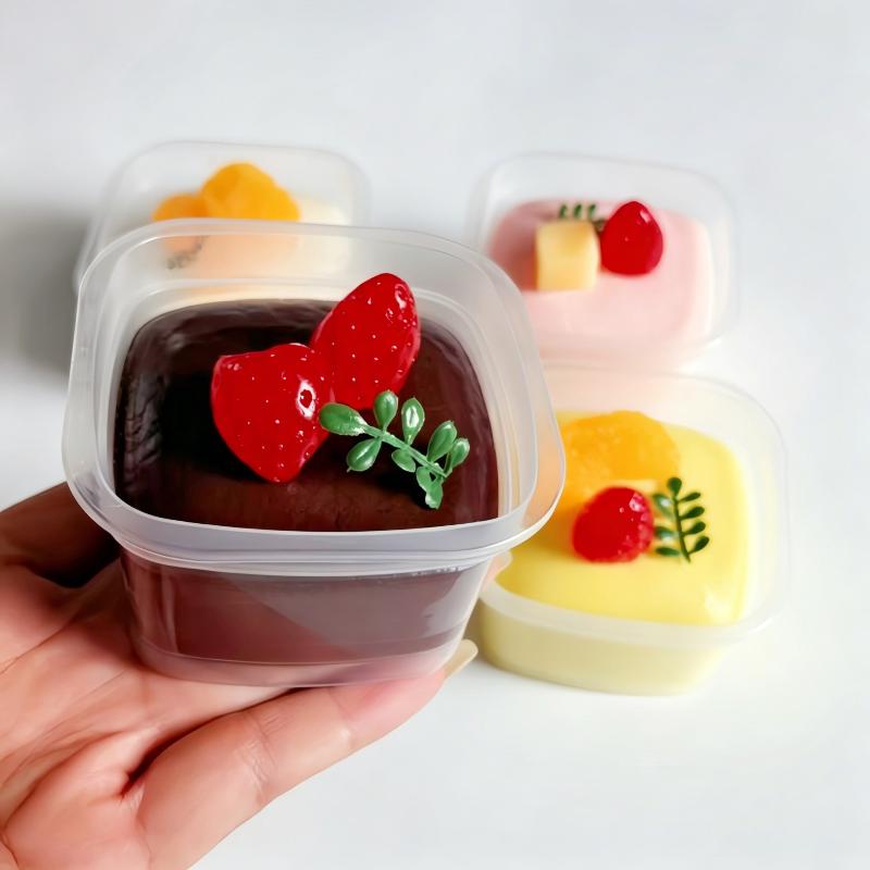 Simulated Fruit Pudding Squeeze Toy Soft Slow Rising Stress Relief Sensory Fidget For Anxiety Adhd Gifts For Kids Adults