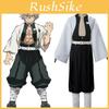 Ohromující Cosplay Kostým Set Větrného Pilíře Sanemi Shinazugawy z Demon Slayer Kimetsu No Yaiba Pro Fanoušky Anime