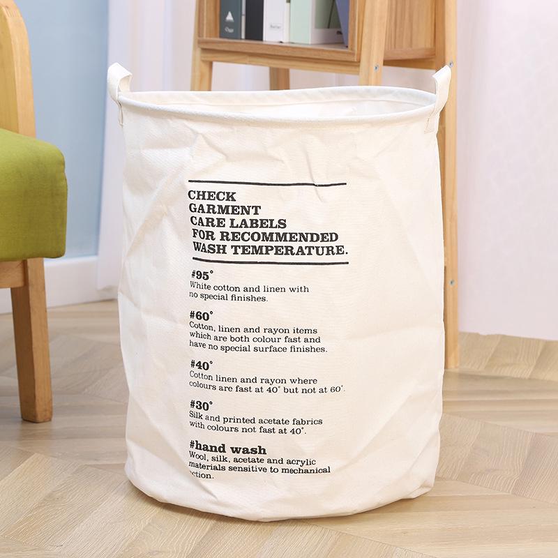 Round Cotton Linen Laundry Basket & Moisture-Proof Quilt Sorting Bag