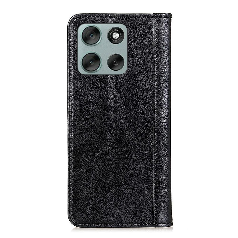For Motorola Moto G56 5G Stand Case Split Leather Litchi Texture Wallet Phone Cover