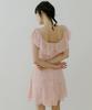 Riorg Woi Flower Pattern Frill Ops Peach Pink