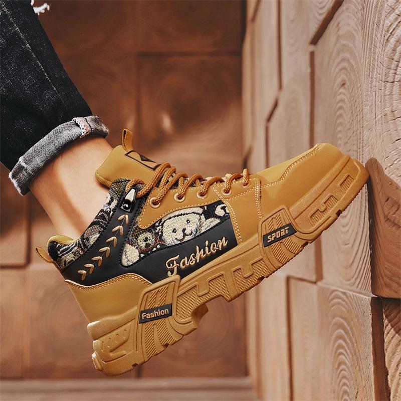 Модные мужские высокие ботинки Martin в британском стиле — фото 14