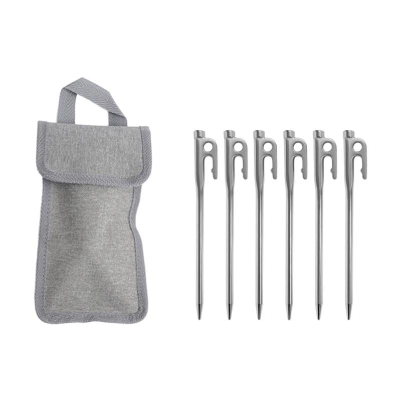Outdoor Campings Stake Campings Anchors Peg Stainless Steels Tent Stake Replacement Yard Lawns Peg with Bag Enduring