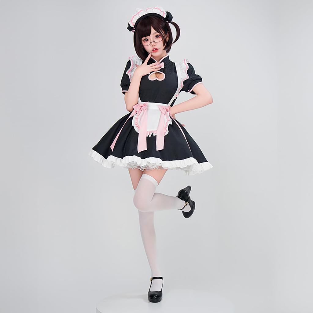 Halloween Cosplay Costume Dress Chinese Dress Maid [milky Time] Mini-length
