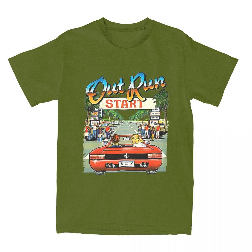 Herren Damen Out Run Videospiel Shirt Bekleidung Lustig 100% Baumwolle 80er Gaming T-Shirt Top Tee Kleidung Neuankömmling