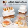 Set da 50 Scatole Rettangolari per Confezionamento Torte a Rotolo, Sandwich e Pasticceria per Conservazione e Consegna di Alimenti