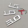 3D Metal Car Sticker Logo 1.5 1.8 2.0 2.2 2.4 2.5 2.8 3.0 T Rear Trunk Badge for Toyota Hyundai Nissan Mazda Honda Accessories DD5