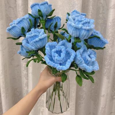 Yousheng 1 Set Pipe Cleaners Crafts Flexible Bendable Wire Colorful Chenille Stems DIY Tulip Bouquet Making Kit Kids Girl DIY Flower Art Project Craft