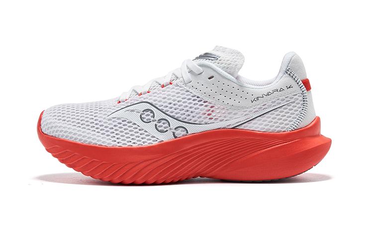 Women's Sneakers Saucony Kinvara 14 Comfortable Fabric Lightweight Low top Casual Running Shoes Women's White
