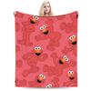 Sesame Street Cartoon Blanket Flannel Spring/Autumn Elmo Friends Breathable Warm Throw Blanket for Sofa Travel Bedspreads