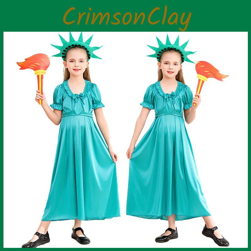 Statue Liberty Of Halloween Costume Children Adult Dress For Stage Performances