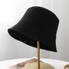 Hat women spring and autumn new waffle sunshade basin hat simple and versatile face small drawstring bucket hat