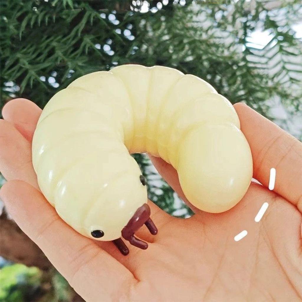 Relaxation And Rebounding Play Toy - Soybean Worm Mealworm Playmate. Relaxation Toy. Caterpillar Slow Funny Play Toy.