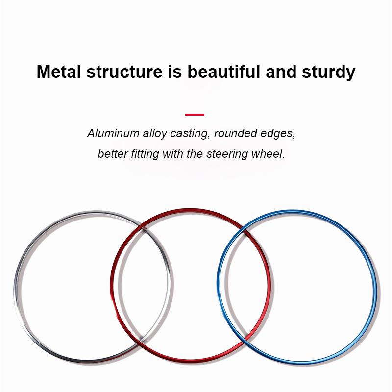 For Porsche Cayenne Panamera Macan 911 Aluminum Alloy Car Steering Wheel Ring Decoration Trim Ring