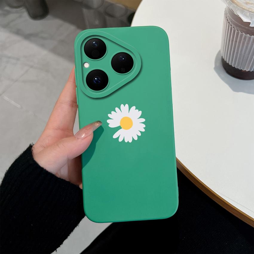 For Huawei Nova Y90 4E 5T Y70 Y72 6 7 8 9 SE Y61 Pura 80 Pro Soft Silicone Phone Covers Beautiful Sunflower Patterns Anti Slip Shell For Huawei Casing