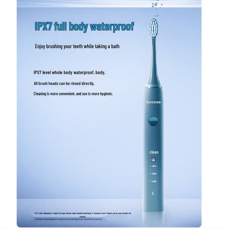 Flyco FT7105 Sonic Electric Toothbrush for Adults CN plug (adapter included)