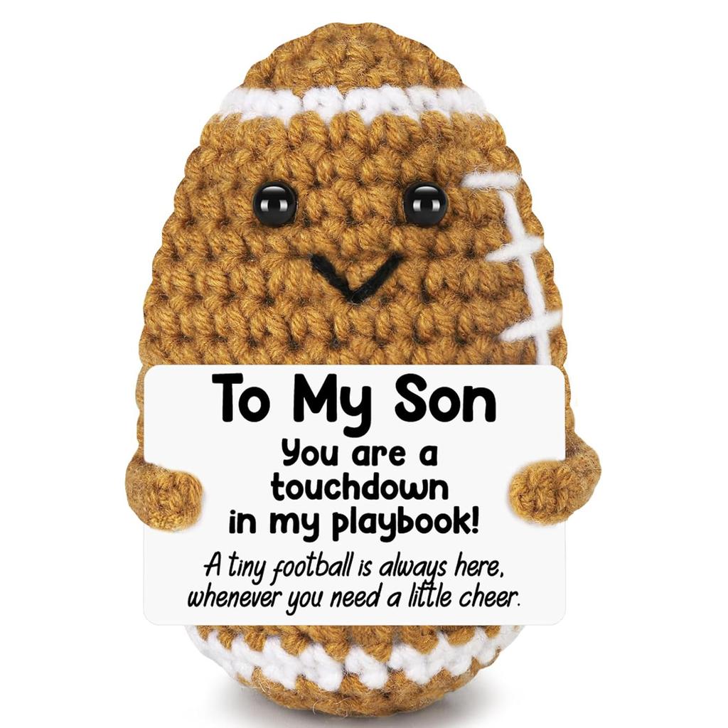 Lustige handgefertigte positive Kacke-Puppe mit Karte Heimdekoration Gestrickte Kacke Weihnachts-Puppen-Ornament Zimmerdeko Weihnachtsfeier Geschenke