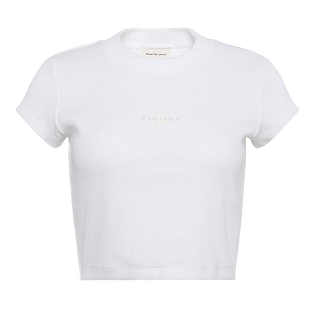 Calvin Klein Womens/Ladies Mono Logo Ribbed Crop Top
