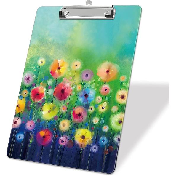 Plastic A4 Clipboards, Cute Clip Board Stardard Letter Size 9 x 12.5 in, Office Decorative for Students Women Men and Kids, Pink Scales нарциссовый