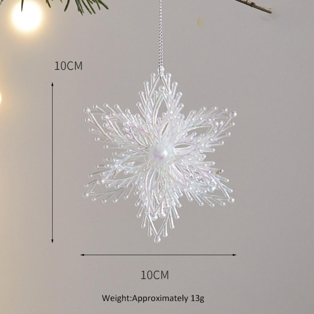 Acrylic Acrylic Snowflake Icicle Ornaments White Lifelike Drop Pendants Crystal Christmas Deer Pendant Xmas Tree New Year 2025