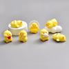 6Pcs/set Cartoon Chick Animal Miniatures Resin Ornaments Fairy Garden Decoration Moss Terrarium Micro Landscape