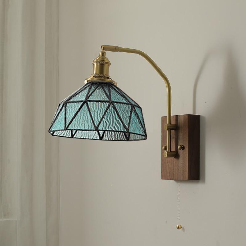 Antique Style Industrial Brass Wood Wall Sconce Light Rustic Wall Lamp Decorate Wall Light Iron Metal Art for Bar Loft Corridor
