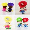 Adorable Super Mario Bros Baby Mario Luigi Plush Toy Stuffed Doll 6.7" Gift