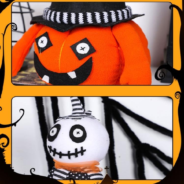 Handmade Pumpkin Specter Collectible Functional Pumpkin Specter Toy Ornament for Halloween Theme Parties and Event