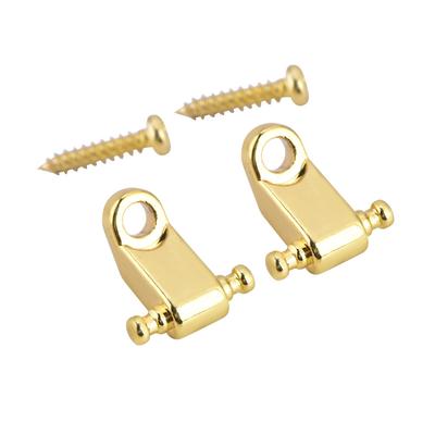 2PCS Roller String Tree Retainer with Screw Accessory for Electric Guitar Bass (Gold)