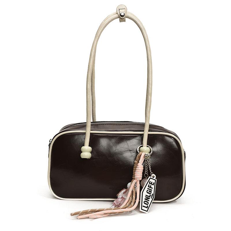 New Fashion Versatile Shoulder Bag Women's Casual Bag Solid Color Tote Bag