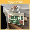 Casual Yet Stylish Canvas Tote Bag With Beautiful Letter Prints And Soft Medium Structure