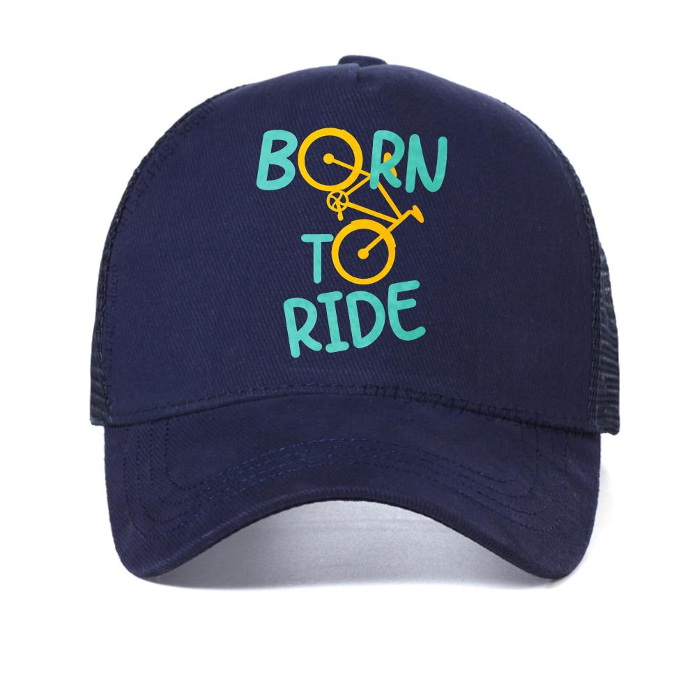 Born To Ride Print Baseball Cap Casual Summer For Unisex Women Snapback Hat Fashion Breathable Sun Caps Adjustable Mesh Trucker Hat