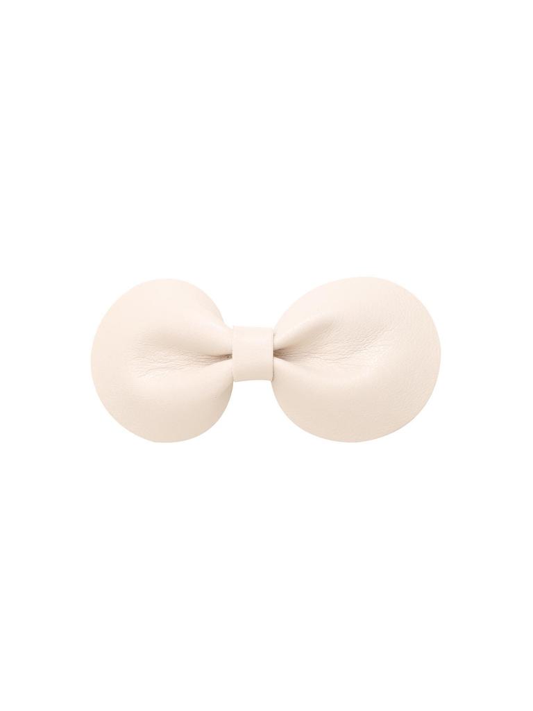 New Cute Leather Bow Duckbill Hair Clips - Simple, Fashionable Solid Color Hairpins for Bangs
