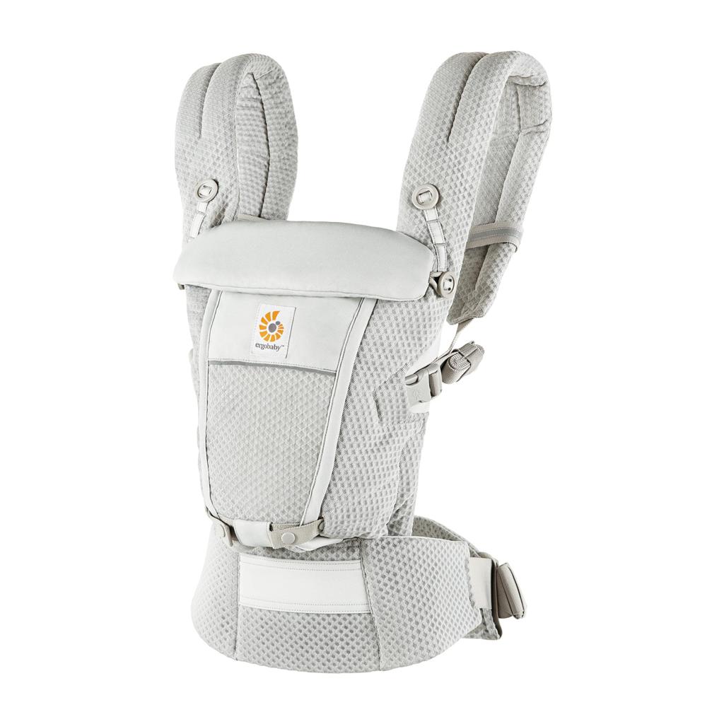 Ergobaby ADAPT SoftFlex Baby Pearl pro miminka 0 měsíců a Prodyšná síťovina CREGBCASFMGRY Nosítko, Šedé, nahoru, Materiál,