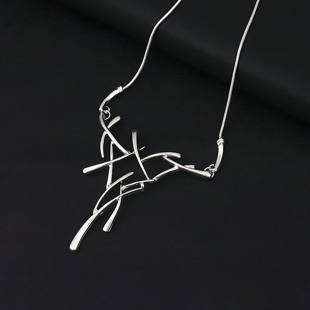 Cadena Clavícula Rama de Árbol Geométrico Irregular Personalizado Cuerno de Alce Damas Collar Versátil de Alta Gama