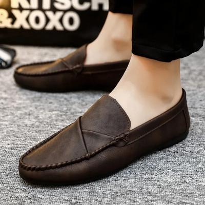 Lederschuhe für Herren 2024 Herren Freizeitschuh Slipper Neu In PU Versandkostenfrei Legitimer Trend Elegant Aktion Erwachsene