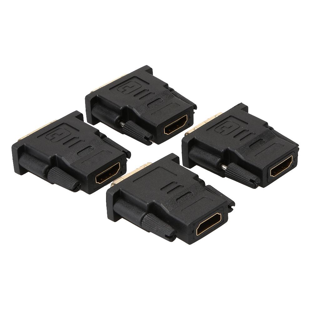 DVI-D To HDMI Adapter - 24+1 Pin Male DVI To Female HDMI Converter For Monitor/TV