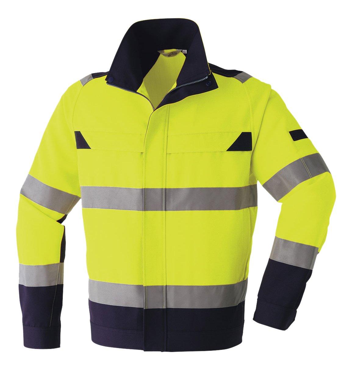 ASAHICHO E780 14 Fluorescent Size L High-Visibility Blouson, All-Season Use, Yellow,