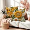 45x45cm Sunflower Pillowcase 2D Floral Bedroom Pillow Cover Sofa Cushion Case  Home Decoration