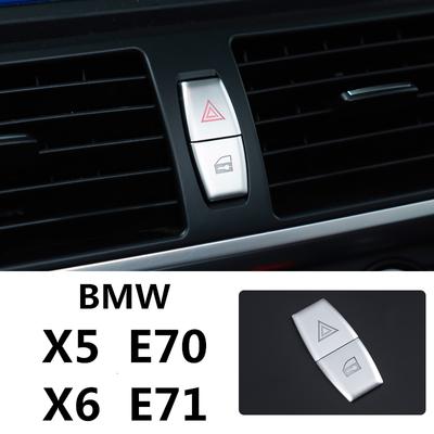 Car Styling Central Control Warning Light Button Decorative Stickers for BMW X5 E70 X6 E71 Interior Modification