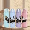 1PC Eagle Bird A B 750ml Sports Water Bottle Leakproof Straw Lid Outdoor Office Home
