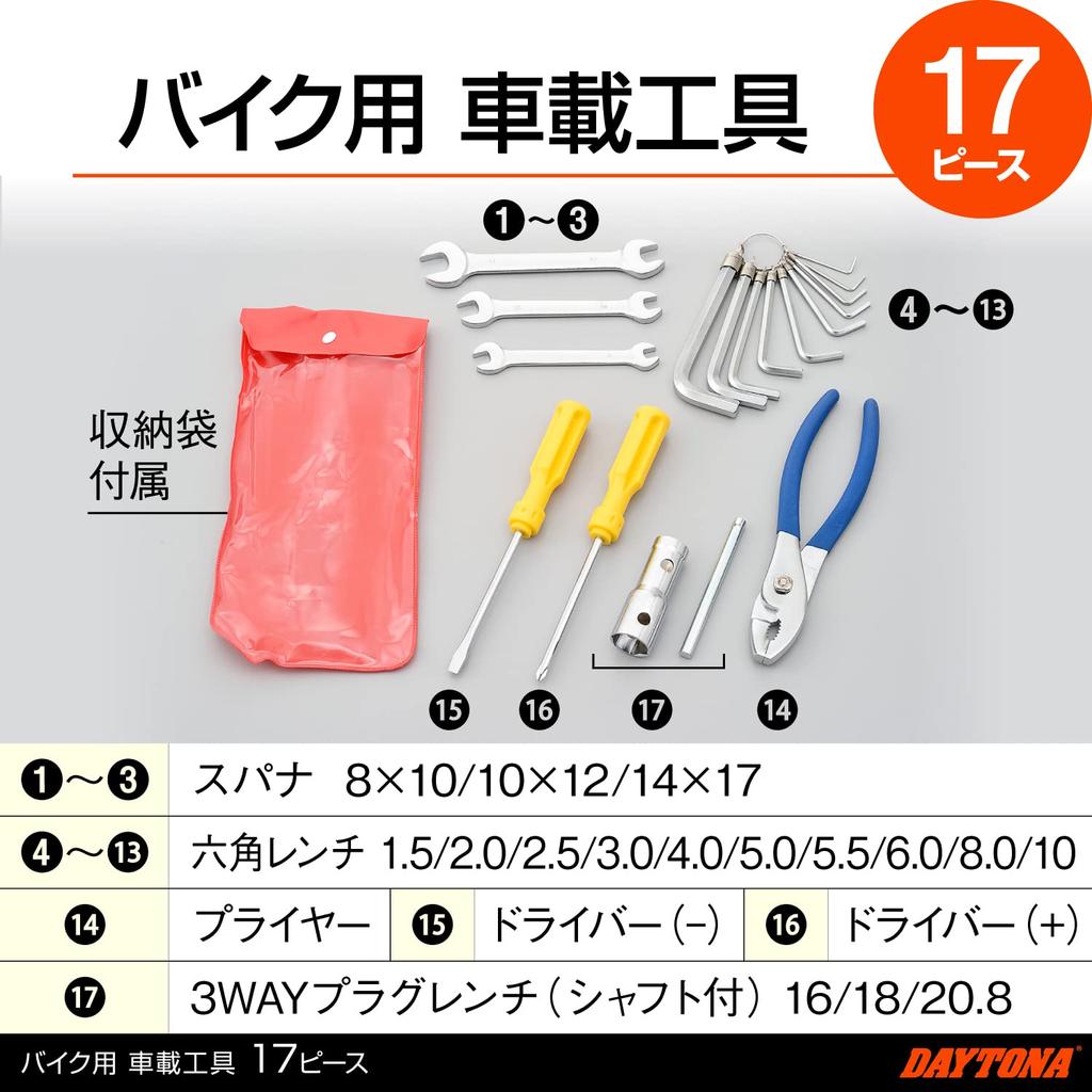 Daytona Motorcycle Car 17 78881 Tools, Tools, Pieces,