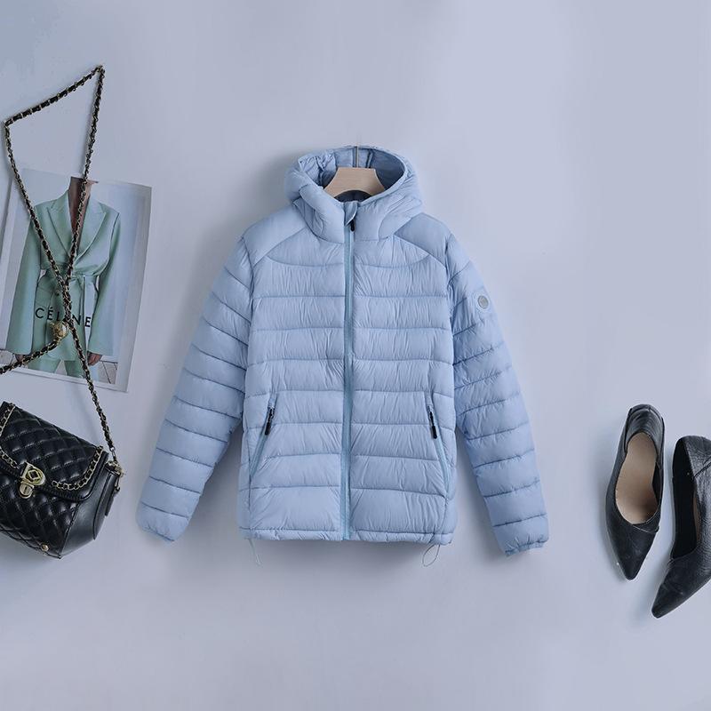 Winter new women's fashion hooded ribs down cotton clothes design sense light cotton coat