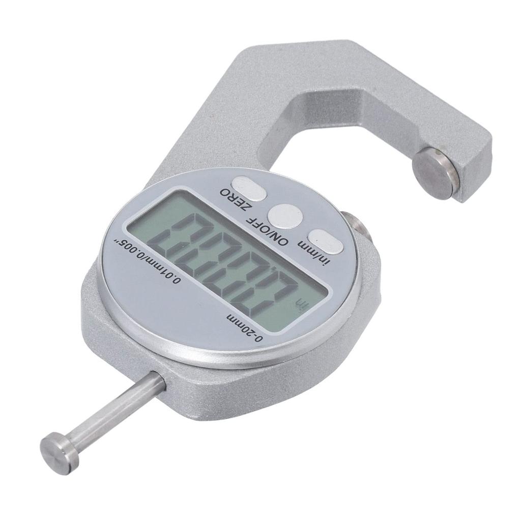 Elektronisk mikromätare, Mikrometer, 0-20 mm, Digital tjockleksmätare, Aluminiumtjockleksmätare, LCD-display