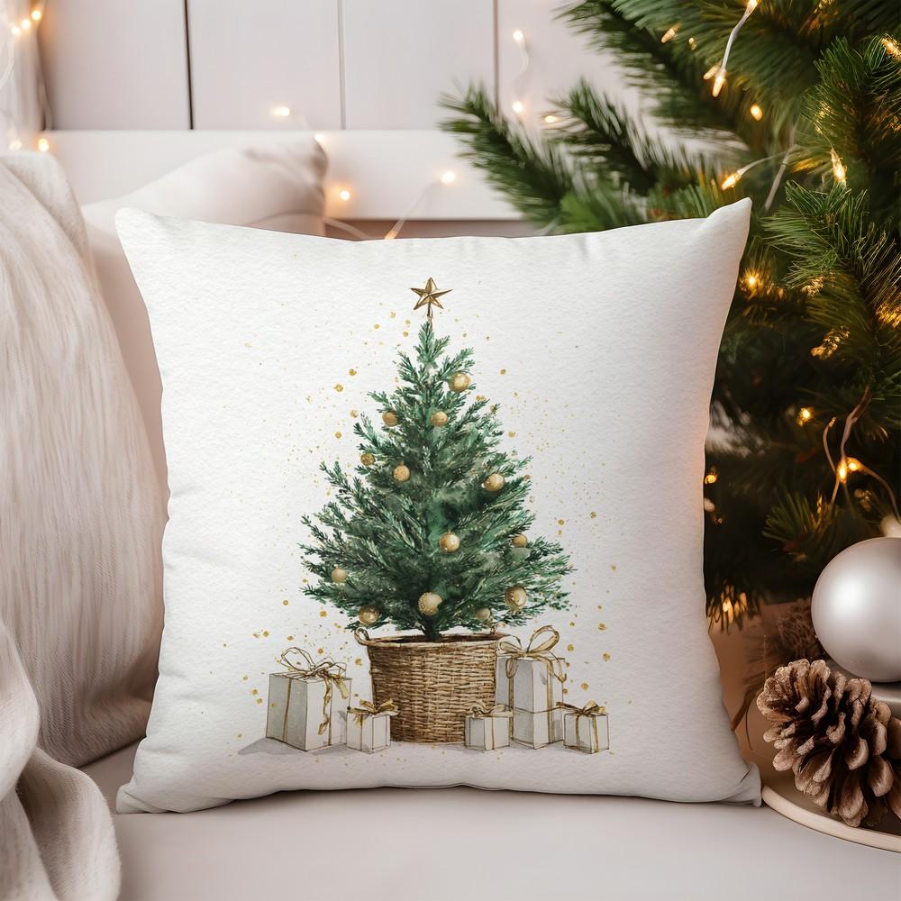 Home Decor Adorable Snowflake Llama Pillow Cover Pattern Cushion Cover Suitable for Sofa Bedroom Car Pillow Cover
